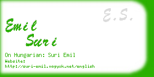 emil suri business card